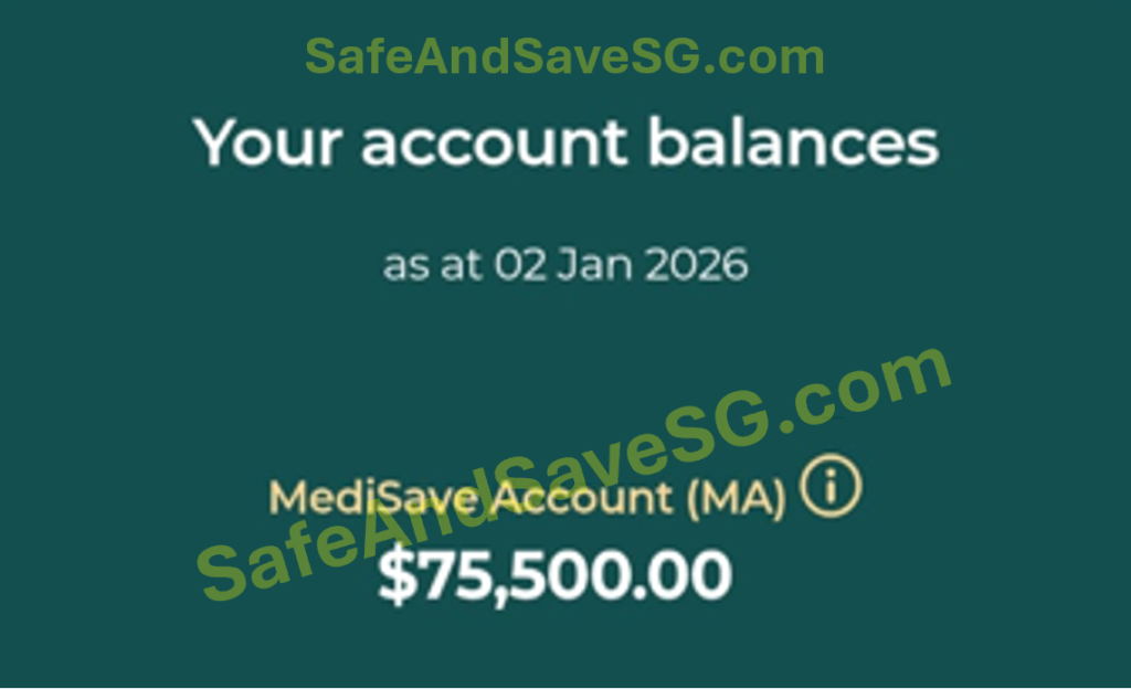 CPF Medisave account balance at the BHS limit